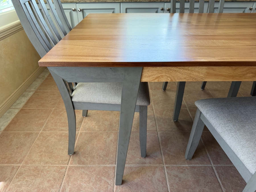 Just Added - Modern Wooden Dining Table 71' X 39.5' X 30'H And (4) Chairs By Coaster Fine Furniture [Photo 9]