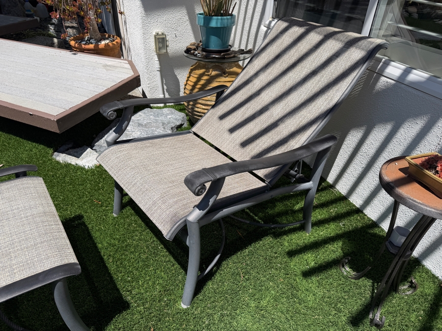 Just Added - Tropitone Furniture Adjustable Outdoor Chair With Ottoman [Photo 5]
