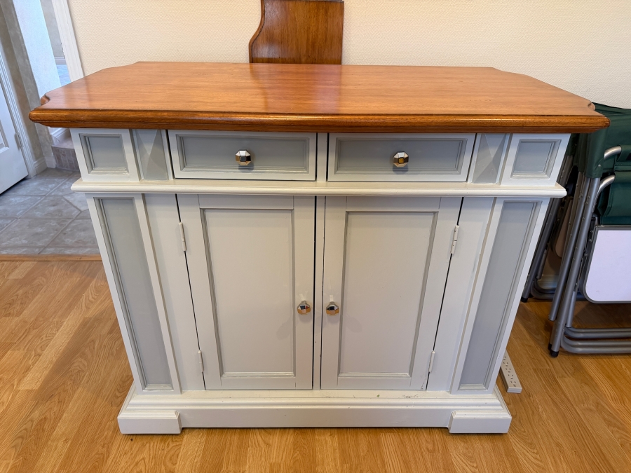 Just Added - Hand Painted Homestyles Americana Kitchen Island Cabinet 47.5W X 24.5D X 36.5H
