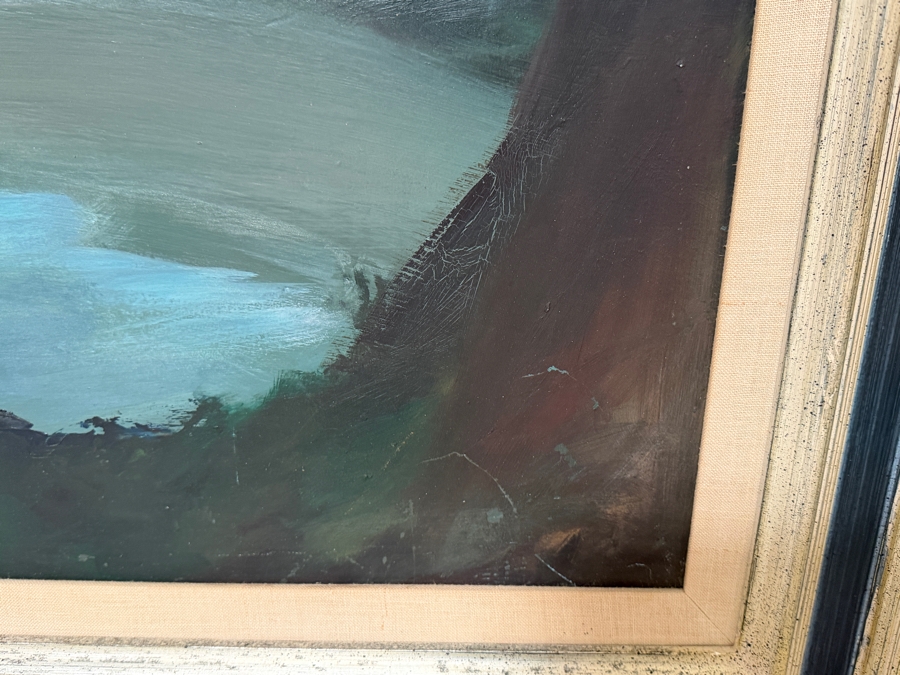Just Added - Original Malibu, CA Seascape Shore Painting On Board By Jean Appleton 36 X 24 Framed 44.5 X 32.5 [Photo 8]