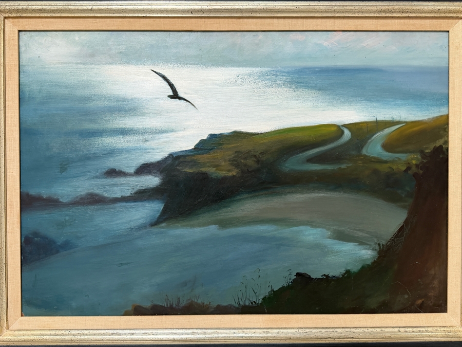 Just Added - Original Malibu, CA Seascape Shore Painting On Board By Jean Appleton 36 X 24 Framed 44.5 X 32.5 [Photo 2]