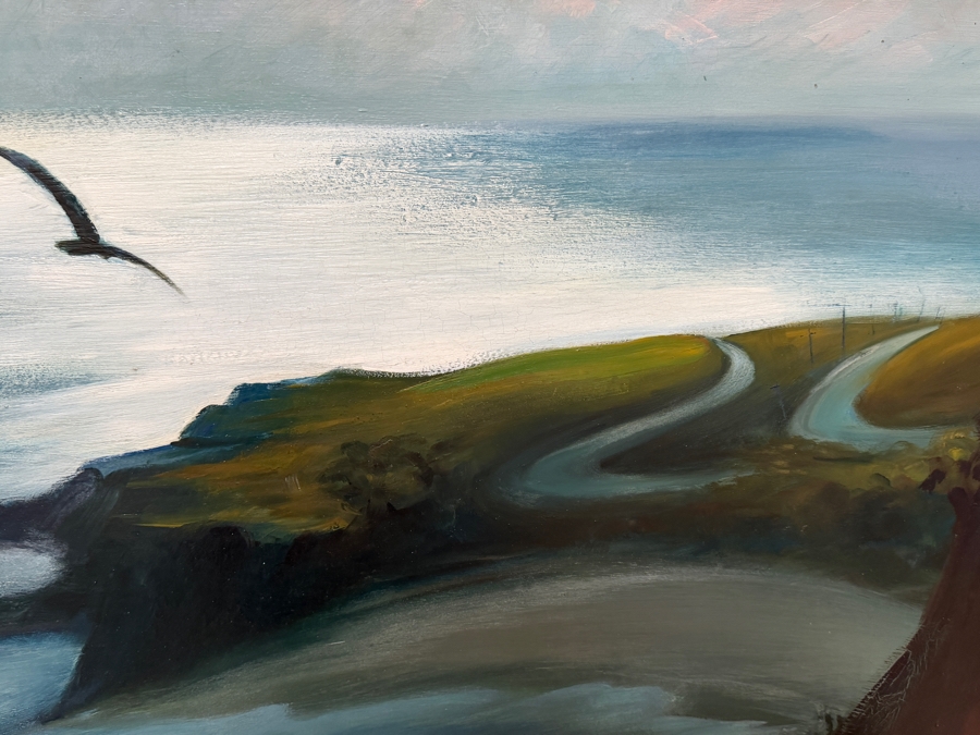 Just Added - Original Malibu, CA Seascape Shore Painting On Board By Jean Appleton 36 X 24 Framed 44.5 X 32.5 [Photo 6]