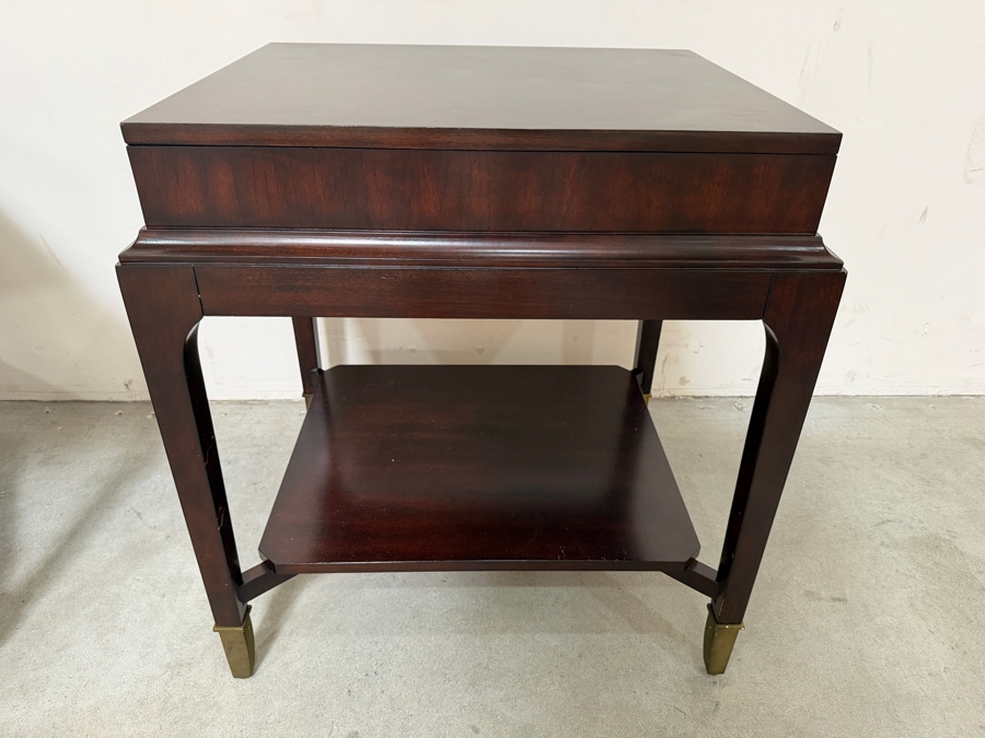 Just Added - Pair Of Wooden Side Tables With Single Drawer By The Fairfield Chair Company 22W X 26D X 28.5H [Photo 7]