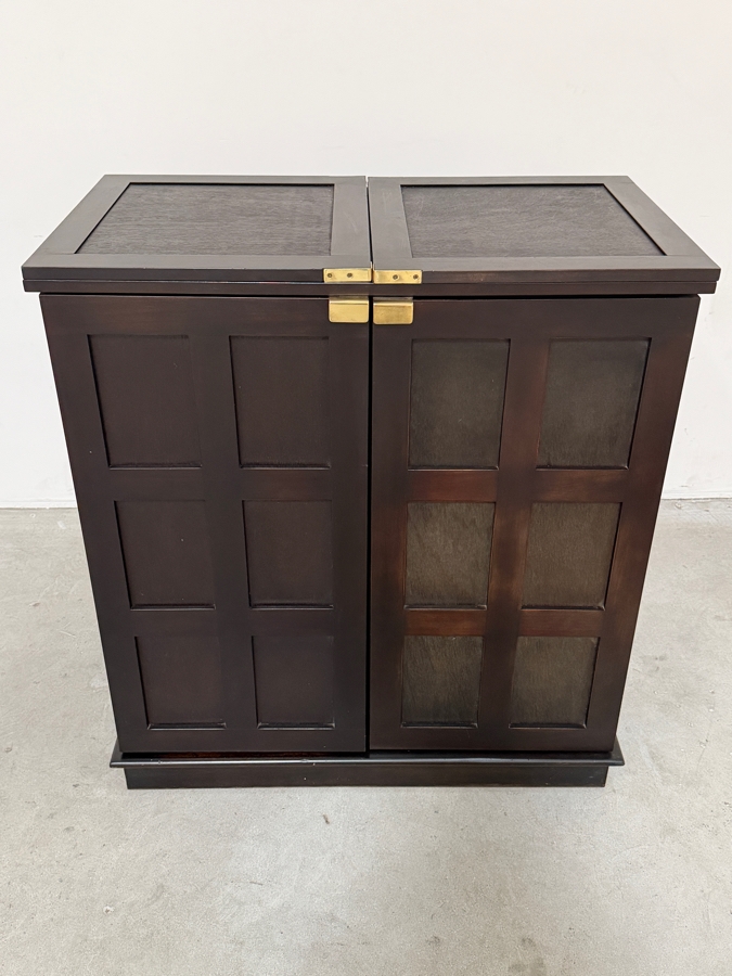 Just Added - Z Gallerie Portable Wooden Home Bar / Wine Cabinet 39W (78W Extended) X 22D X 42H [Photo 5]