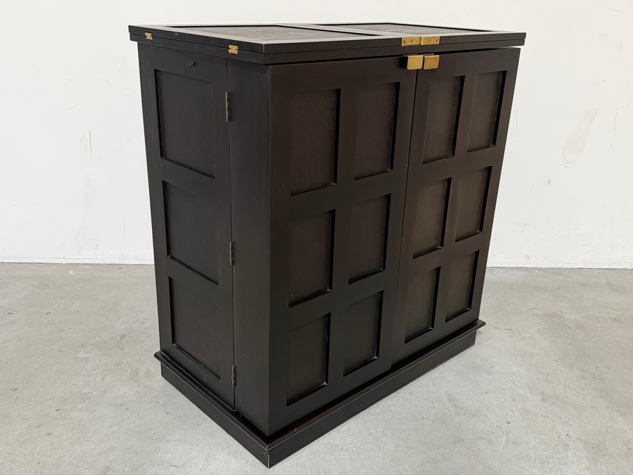 Just Added - Z Gallerie Portable Wooden Home Bar / Wine Cabinet 39W (78W Extended) X 22D X 42H [Photo 6]