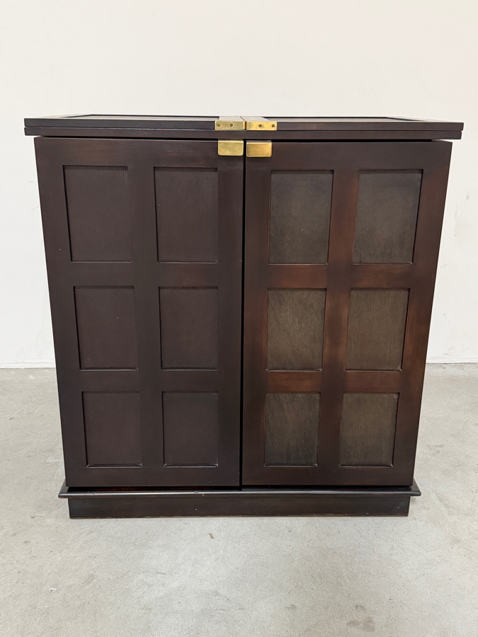 Just Added - Z Gallerie Portable Wooden Home Bar / Wine Cabinet 39W (78W Extended) X 22D X 42H [Photo 4]