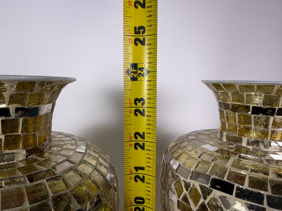 Just Added - Pair Of Gold Decorative Mirrored Vases From India 24H [Photo 4]