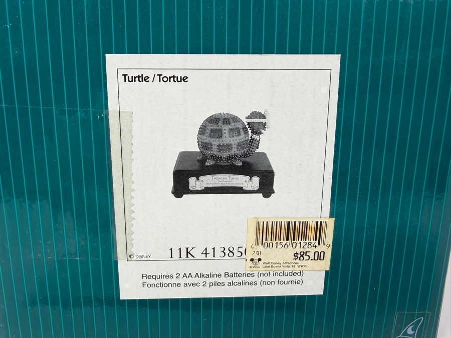 Just Added - Walt Disney Classics Collection Twinkling Turtle From Disneyland's Main Street Electrical Parade With Original Box And COA 5W X 4D X 4H [Photo 9]
