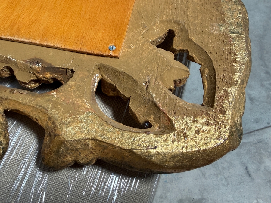 Just Added - Stunning Gilt Carved Wooden Ornate Baroque-Style Wall Mirror 26'W X 49'H [Photo 4]