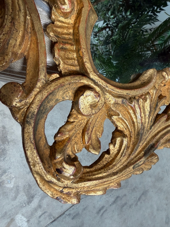 Just Added - Stunning Gilt Carved Wooden Ornate Baroque-Style Wall Mirror 26'W X 49'H [Photo 3]
