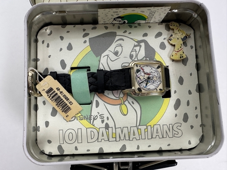 Disney 101 Dalmatians Limited Edition Of 5,000 Lunch Box Series Watch And Pin Set With Certificate Of Authenticity [Photo 2]