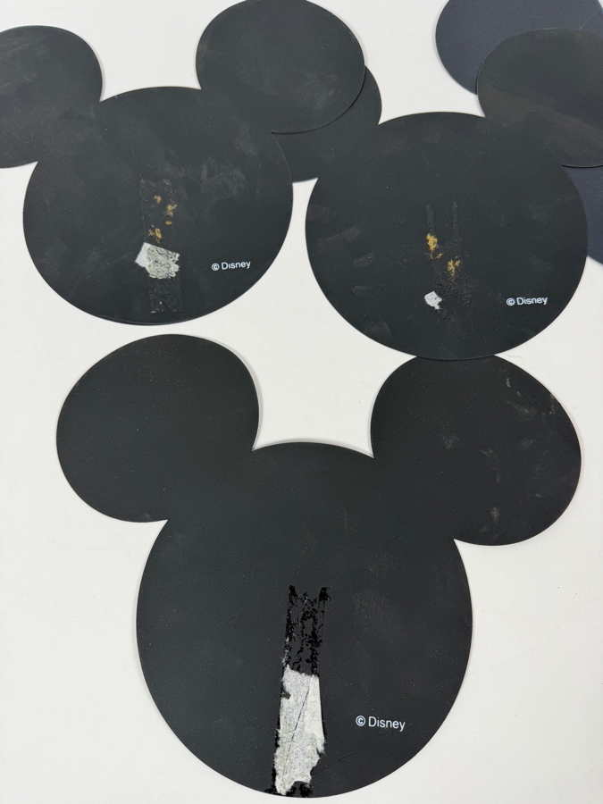 Just Added - Rare Set Of Four Original Vintage Disney Disneyana Convention Auction Bidder's Paddles Mickey Mouse Ears (One With Stick) [Photo 3]