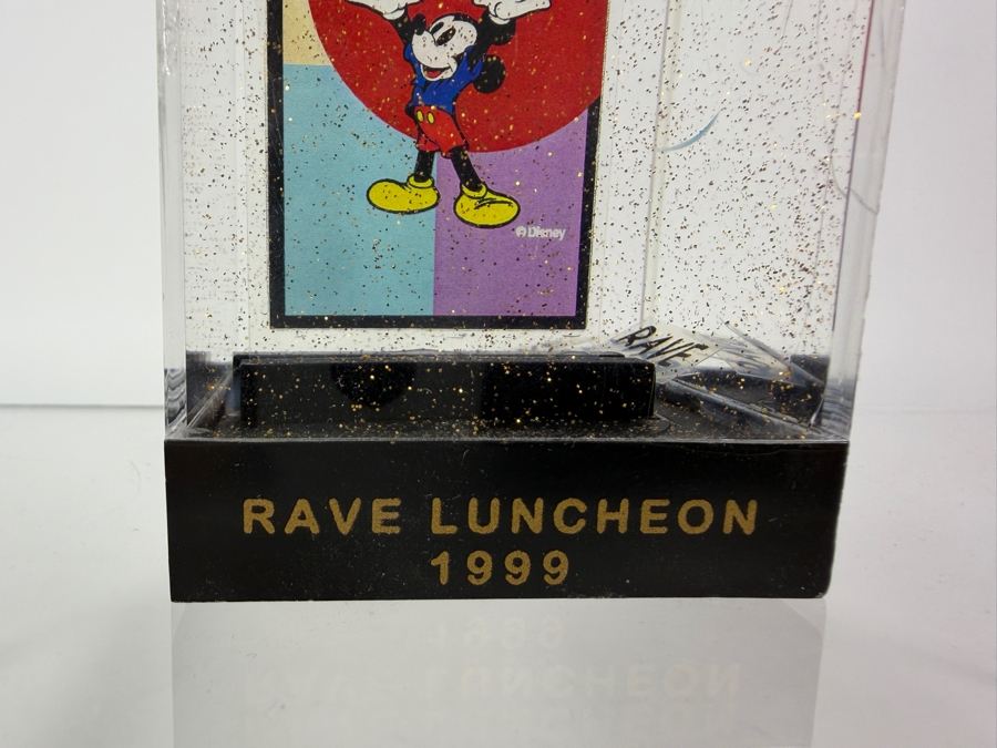 Just Added - Rare Disney 'Diversity' Glitter Cube From The 1999 Rave Luncheon Cast Member Event 2.5W X 2.5D X 3.25H [Photo 4]
