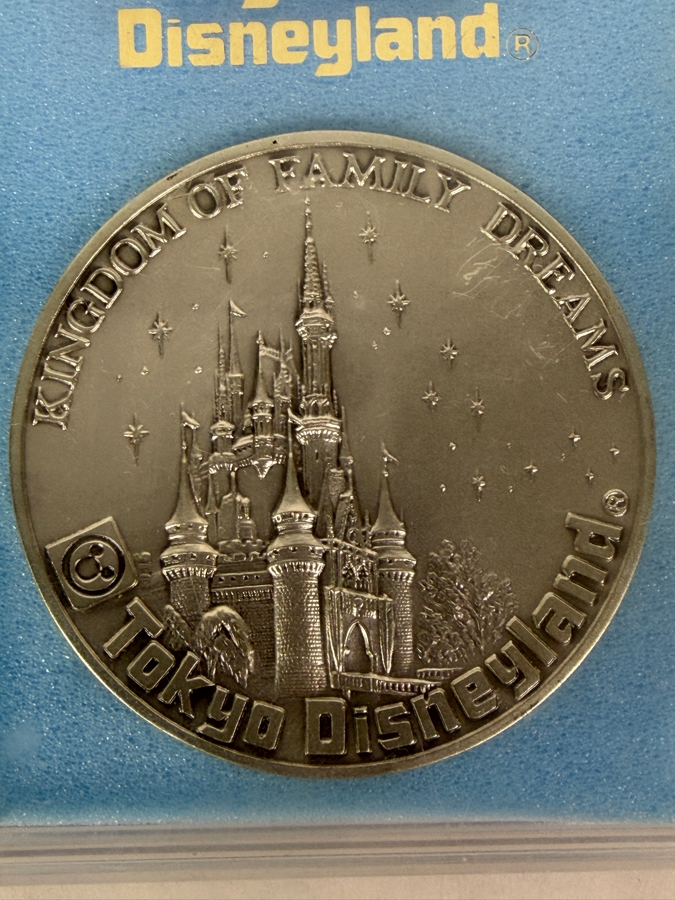 Just Added -  1983 Tokyo Disneyland Grand Opening Commemorative Medallion Walt Disney Productions 2.25'W [Photo 2]