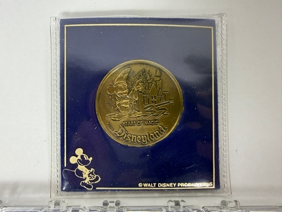 Just Added - (1) Disneyland California 35 Years Of Magic 42mm Bronze Medallion, (2) Walt Disney World Bronze Souvenir Medallions, (1) 1982 EPCOT Center Medallion, (2) WDW Millennium Pins & (1) Grand Opening Medallion Of The Disneyland Resort In CA [Photo 2]