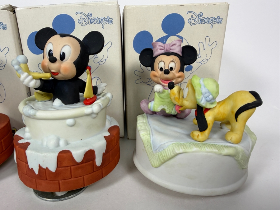 Just Added - (4) Goebel Disney's New Arrivals Musical Porcelain Figurines With Original Boxes 5'H [Photo 3]