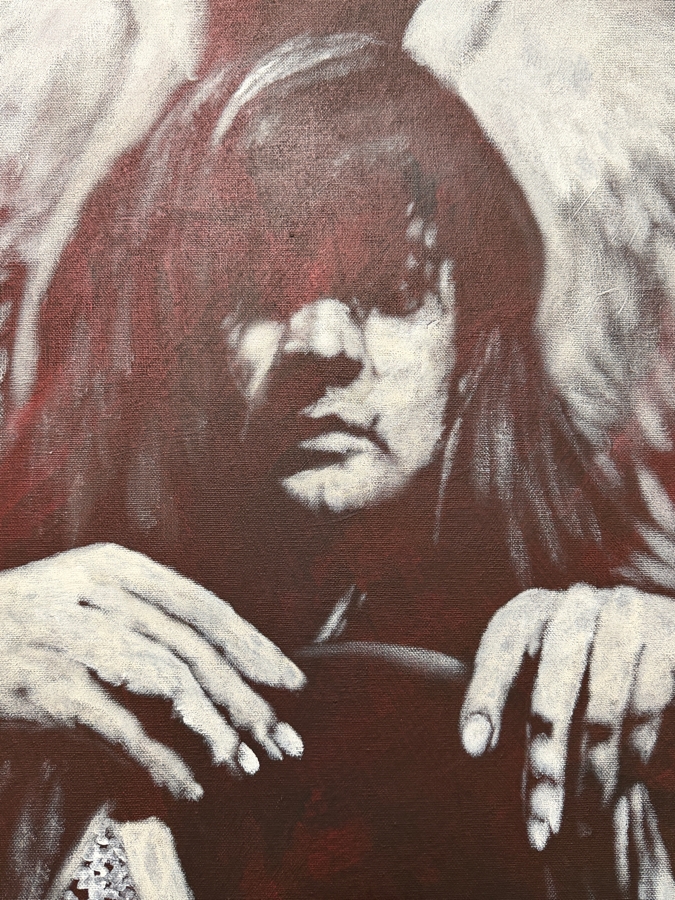 Gerrit Greve (1948-2024, Cardiff by the Sea, CA) Original Acrylic Painting On Canvas Titled 'Angel III' 1995 Signed Verso 45 X 72 Estimate $3,200 - $4,100 [Photo 7]