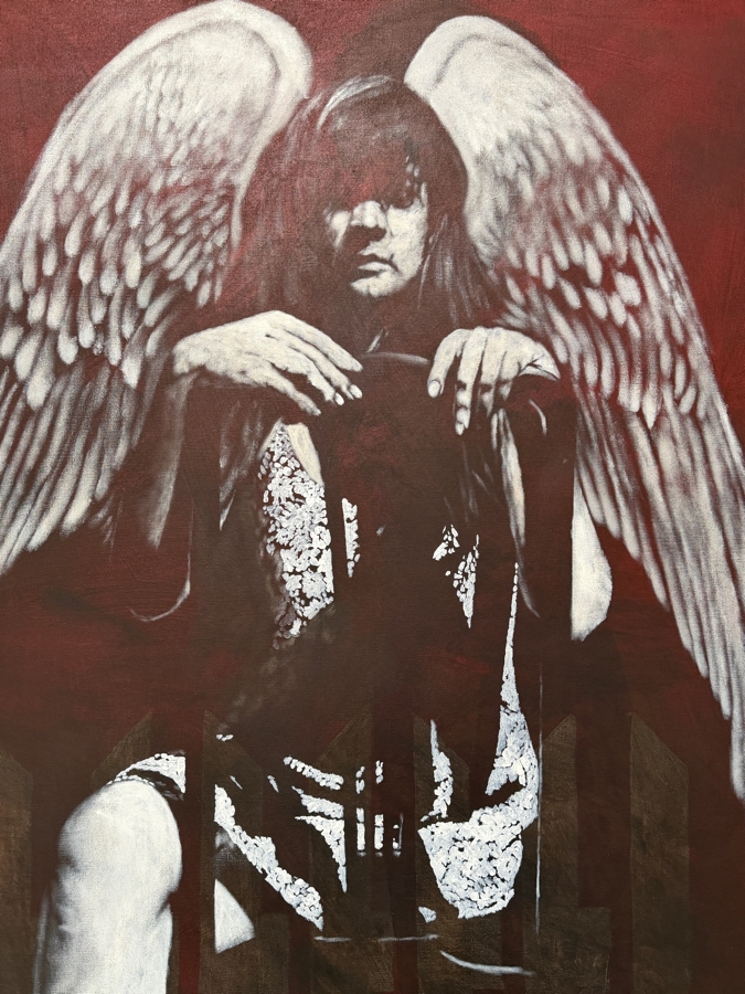 Gerrit Greve (1948-2024, Cardiff by the Sea, CA) Original Acrylic Painting On Canvas Titled 'Angel III' 1995 Signed Verso 45 X 72 Estimate $3,200 - $4,100 [Photo 6]