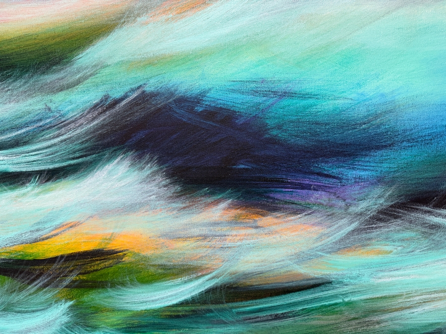 Gerrit Greve (1948-2024, Cardiff by the Sea, CA) Original Acrylic Painting On Canvas 2014 Signed Lower Right And Verso 72 X 48 Estimate $3,500 - $4,300 [Photo 4]