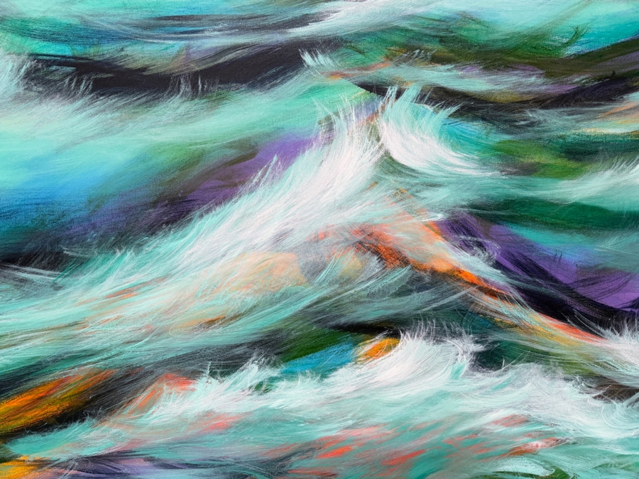 Gerrit Greve (1948-2024, Cardiff by the Sea, CA) Original Acrylic Painting On Canvas 2014 Signed Lower Right And Verso 72 X 48 Estimate $3,500 - $4,300 [Photo 2]