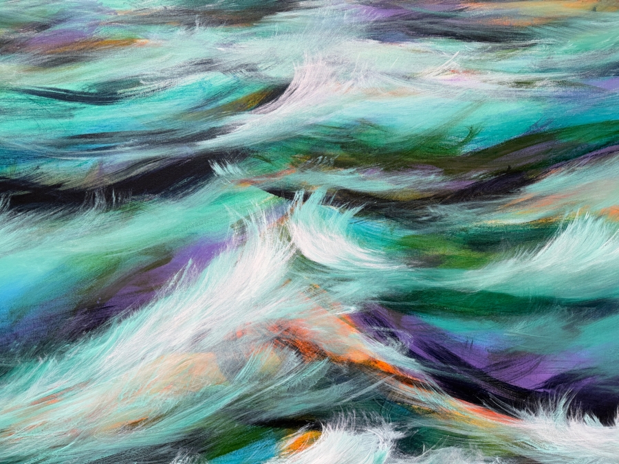 Gerrit Greve (1948-2024, Cardiff by the Sea, CA) Original Acrylic Painting On Canvas 2014 Signed Lower Right And Verso 72 X 48 Estimate $3,500 - $4,300 [Photo 3]