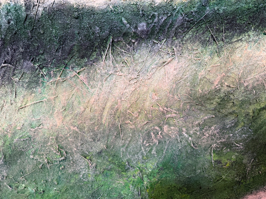 Gerrit Greve (1948-2024, Cardiff by the Sea, CA) Original Acrylic, Sand & Grass Painting On Canvas Titled 'Meadowlawn Road At Dusk' 1991 Signed Lower Right And Verso 60 X 45 Estimate $2,700 - $3,400 [Photo 4]