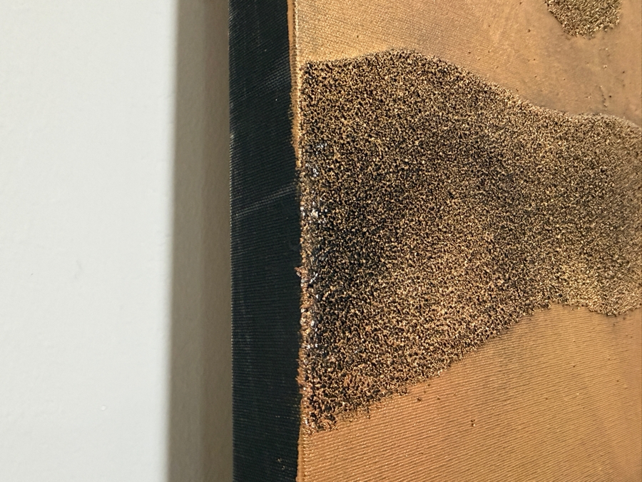 Gerrit Greve (1948-2024, Cardiff by the Sea, CA) Original Acrylic And Sand Painting On Canvas Titled 'Long Friendship' 1999 Signed Verso 60 X 72 Estimate $4,300 - $5,400 [Photo 6]
