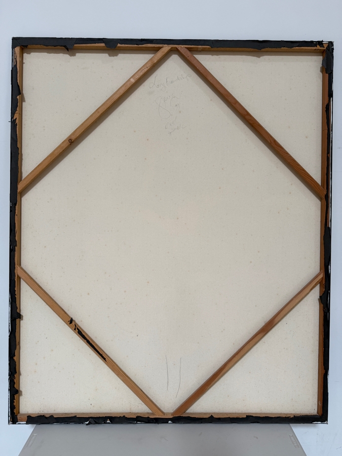 Gerrit Greve (1948-2024, Cardiff by the Sea, CA) Original Acrylic And Sand Painting On Canvas Titled 'Long Friendship' 1999 Signed Verso 60 X 72 Estimate $4,300 - $5,400 [Photo 7]