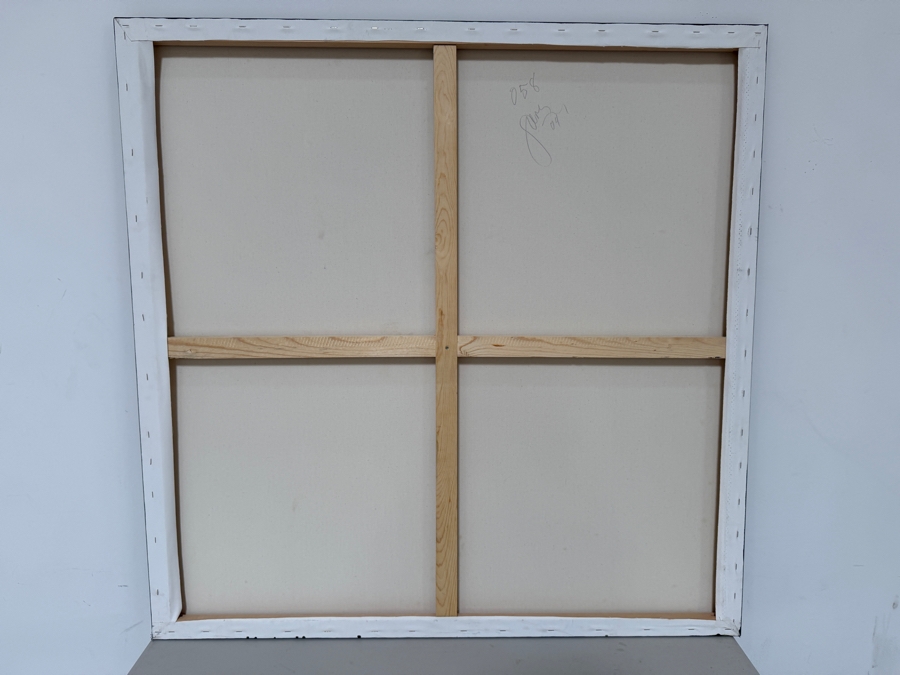 Gerrit Greve (1948-2024, Cardiff by the Sea, CA) Original Acrylic Painting On Canvas Titled '58'  Signed Verso 48 X 48 Estimate $2,300 - $2,900 [Photo 4]