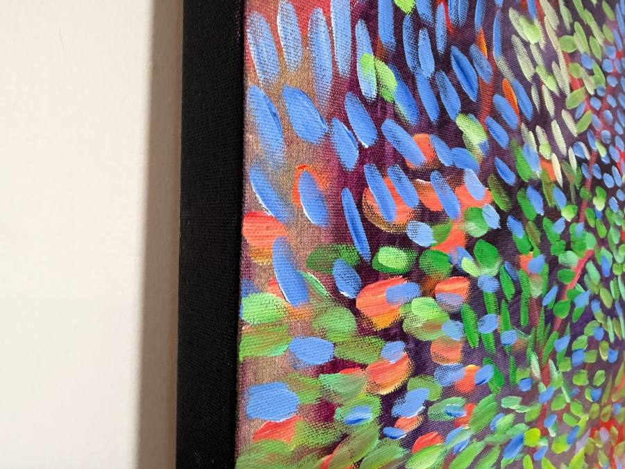 Gerrit Greve (1948-2024, Cardiff by the Sea, CA) Original Acrylic Painting On Canvas Titled 'Underwater Totem' 1997 Signed Lower Right And Verso 48 X 48 Estimate $2,300 - $2,900 [Photo 4]