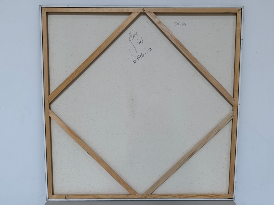 Gerrit Greve (1948-2024, Cardiff by the Sea, CA) Original Acrylic Painting On Canvas Titled 'No Title - 013' 2003 Signed Verso 48 X 48 Estimate $2,300 - $2,900 [Photo 5]