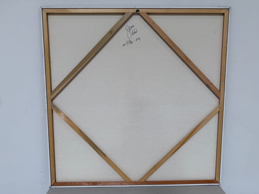 Gerrit Greve (1948-2024, Cardiff by the Sea, CA) Original Acrylic Painting On Canvas Titled 'No Title - 014' 2003 Signed Verso 48 X 48 Estimate $2,300 - $2,900 [Photo 5]