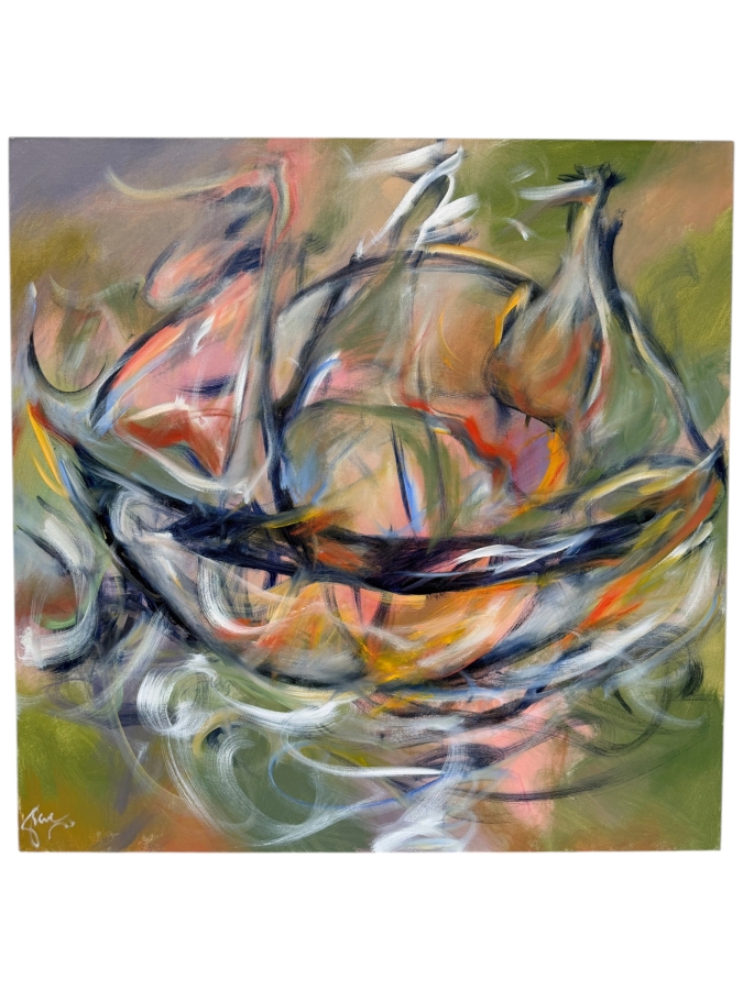 Gerrit Greve (1948-2024, Cardiff by the Sea, CA) Original Acrylic Painting On Canvas 2018 Signed Lower Left And Verso 48 X 48 Estimate $2,300 - $2,900