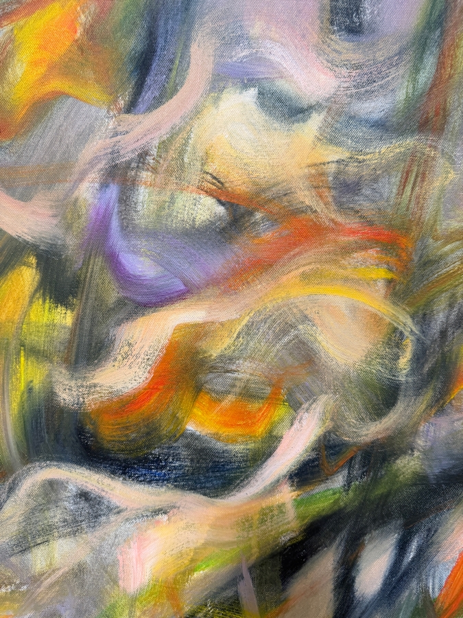 Gerrit Greve (1948-2024, Cardiff by the Sea, CA) Original Acrylic Painting On Canvas Titled 'Nude' 2022 Signed Verso 36 X 48 Estimate $1,700 - $2,200 [Photo 3]
