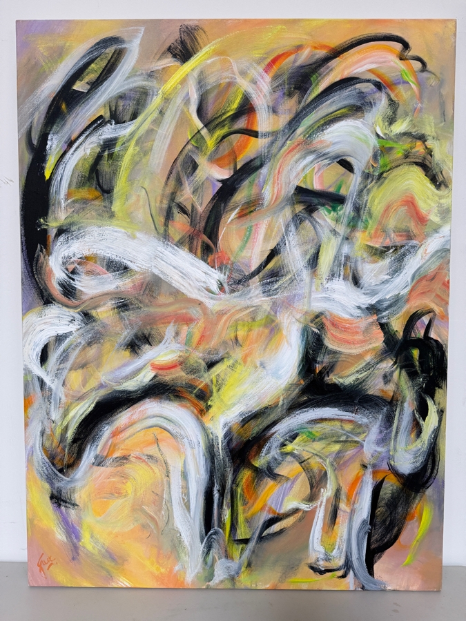 Gerrit Greve (1948-2024, Cardiff by the Sea, CA) Original Acrylic Painting On Canvas Titled 'Nude' 2022 Signed Lower Left And Verso 36 X 48 Estimate $1,700 - $2,200 [Photo 2]