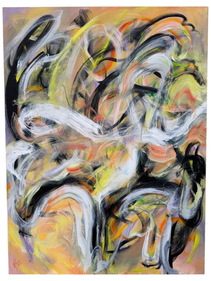 Gerrit Greve (1948-2024, Cardiff by the Sea, CA) Original Acrylic Painting On Canvas Titled 'Nude' 2022 Signed Lower Left And Verso 36 X 48 Estimate $1,700 - $2,200