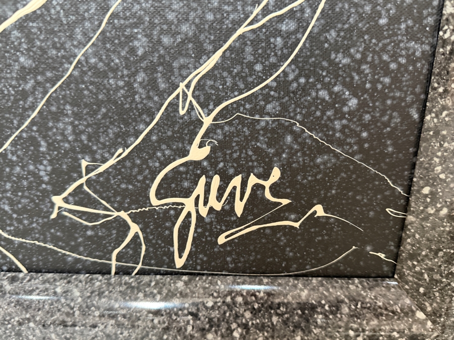 Gerrit Greve (1948-2024, Cardiff by the Sea, CA) Original Acrylic Drip Painting On Canvas Titled 'Manchurian Fable'  Signed Lower Right 48 X 36 Estimate $1,700 - $2,200 [Photo 8]