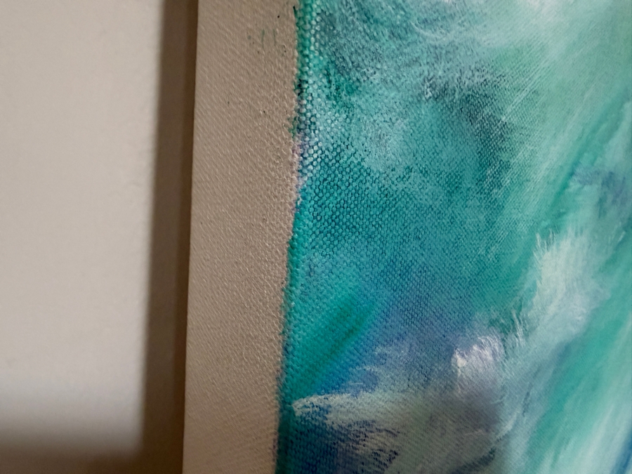 Gerrit Greve (1948-2024, Cardiff by the Sea, CA) Original Acrylic Painting On Canvas Titled 'Cardiff Seas' 2022 Signed Lower Left And Verso 48 X 36 Estimate $1,700 - $2,200 [Photo 4]