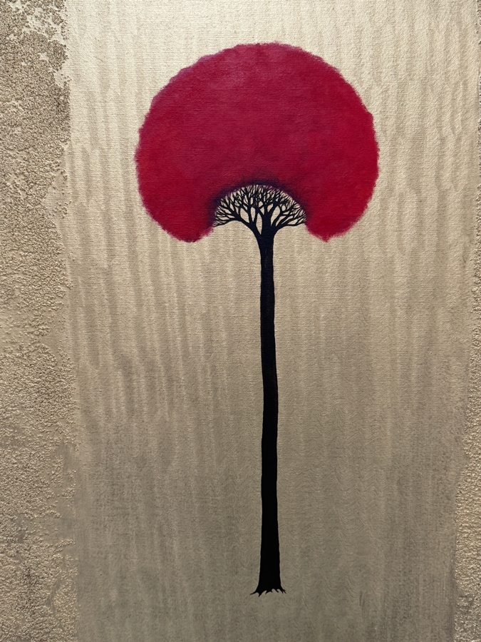 Gerrit Greve (1948-2024, Cardiff by the Sea, CA) Original Acrylic And Sand Painting On Canvas Titled 'Tree For Mankind' 2004 Signed Verso 36 X 60 Estimate $2,200 - $2,700 [Photo 4]