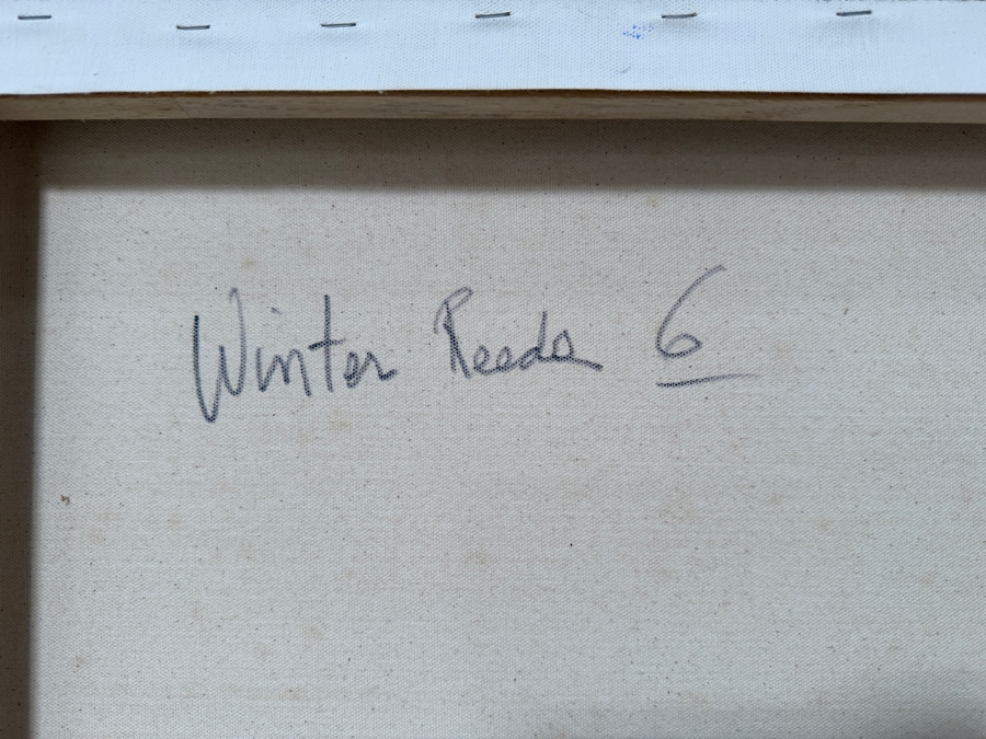 Gerrit Greve (1948-2024, Cardiff by the Sea, CA) Original Acrylic Painting On Canvas Titled 'Winter Reeds 6' 2015 Signed Verso 60 X 40 Estimate $2,400 - $3,000 [Photo 8]