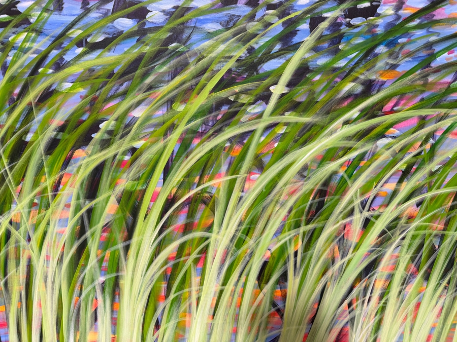 Gerrit Greve (1948-2024, Cardiff by the Sea, CA) Original Acrylic Painting On Canvas Titled 'Winter Reeds 6' 2015 Signed Verso 60 X 40 Estimate $2,400 - $3,000 [Photo 2]
