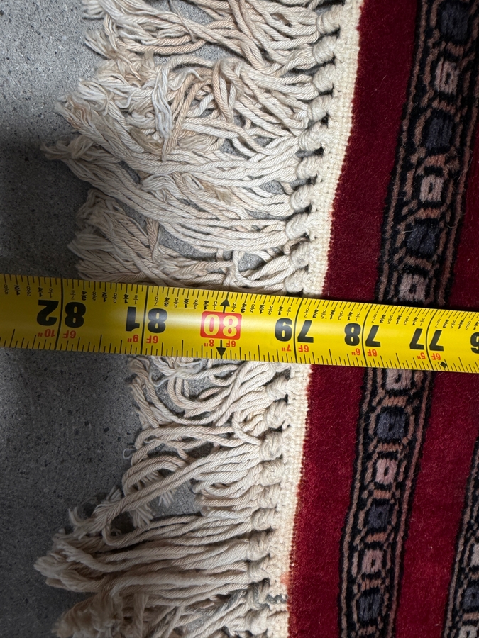 Just Added - Vintage Hand Knotted Red Oriental Wool Area Rug 51 X 79 [Photo 7]
