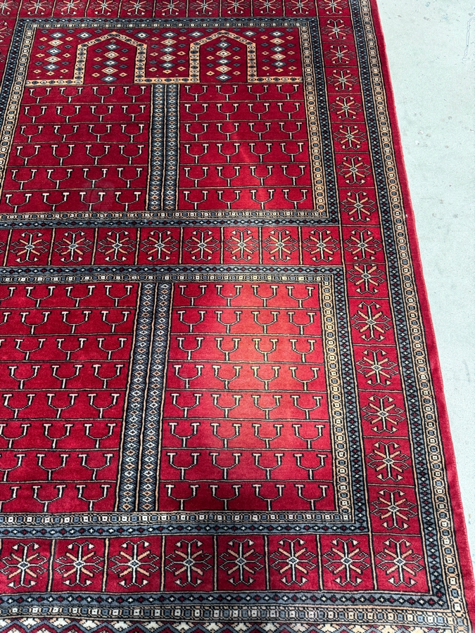 Just Added - Vintage Hand Knotted Red Oriental Wool Area Rug 51 X 79 [Photo 3]