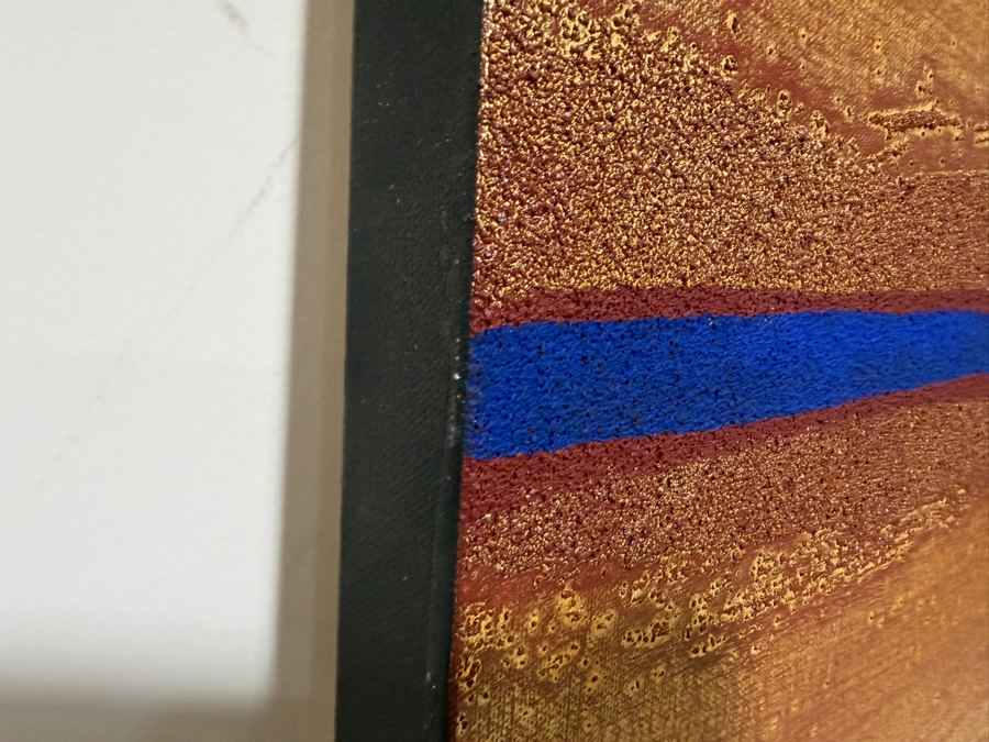 Gerrit Greve (1948-2024, Cardiff by the Sea, CA) Original Acrylic And Sand Painting On Canvas 2014 Signed Verso 60 X 36 Estimate $2,200 - $2,700 [Photo 3]