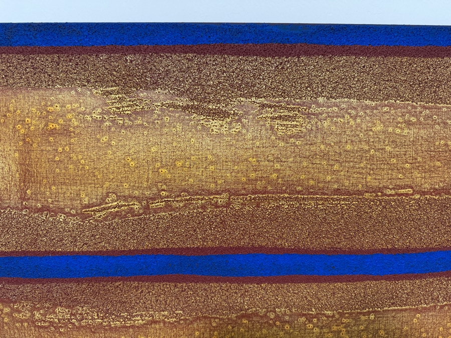 Gerrit Greve (1948-2024, Cardiff by the Sea, CA) Original Acrylic And Sand Painting On Canvas 2014 Signed Verso 60 X 36 Estimate $2,200 - $2,700 [Photo 2]