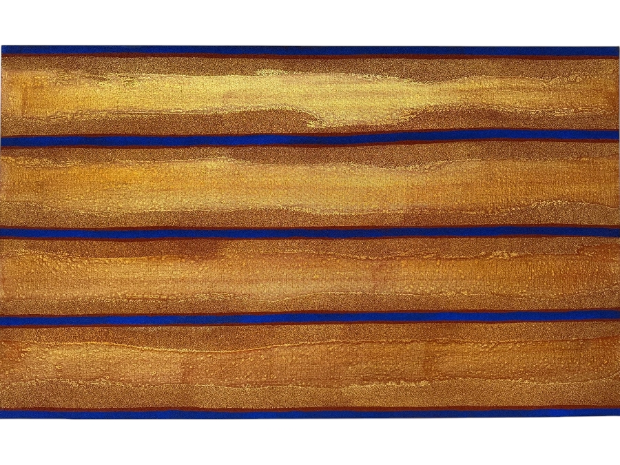 Gerrit Greve (1948-2024, Cardiff by the Sea, CA) Original Acrylic And Sand Painting On Canvas 2014 Signed Verso 60 X 36 Estimate $2,200 - $2,700