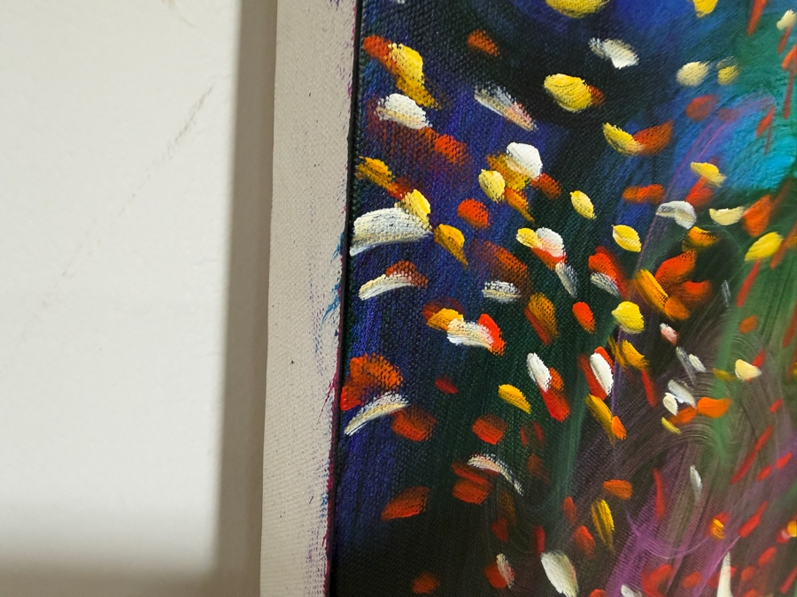 Gerrit Greve (1948-2024, Cardiff by the Sea, CA) Original Acrylic Painting On Canvas Titled 'Wonderment 5' 2014 Signed Verso 60 X 40 Estimate $2,400 - $3,000 (Retailed $13,300) [Photo 6]