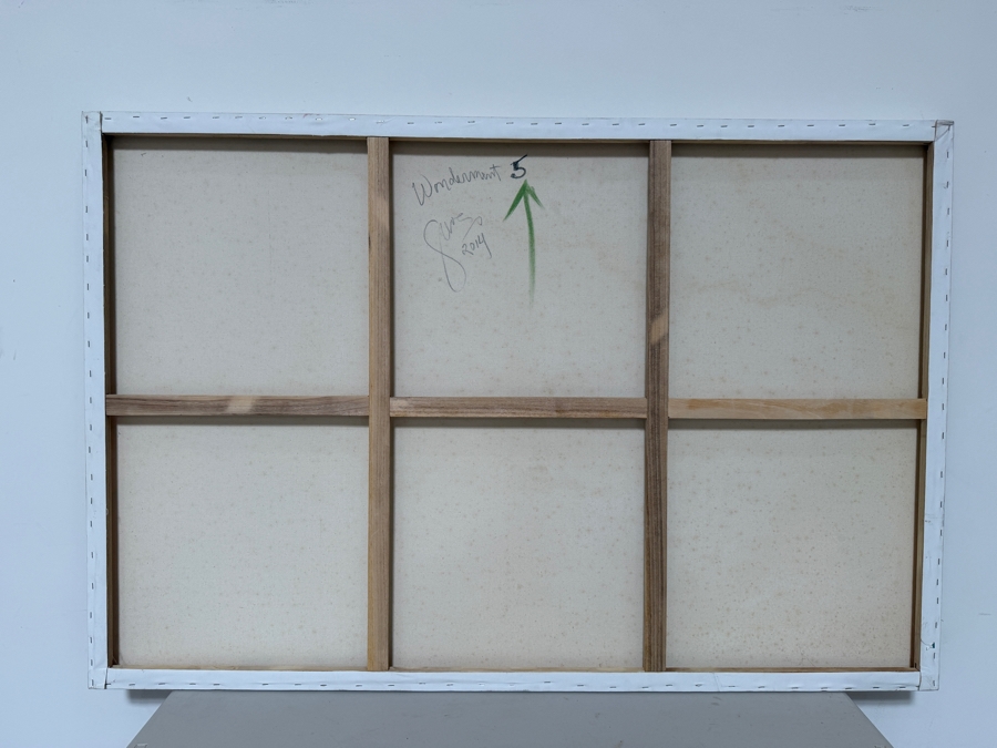Gerrit Greve (1948-2024, Cardiff by the Sea, CA) Original Acrylic Painting On Canvas Titled 'Wonderment 5' 2014 Signed Verso 60 X 40 Estimate $2,400 - $3,000 (Retailed $13,300) [Photo 7]