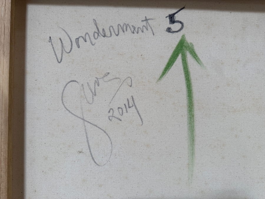 Gerrit Greve (1948-2024, Cardiff by the Sea, CA) Original Acrylic Painting On Canvas Titled 'Wonderment 5' 2014 Signed Verso 60 X 40 Estimate $2,400 - $3,000 (Retailed $13,300) [Photo 8]