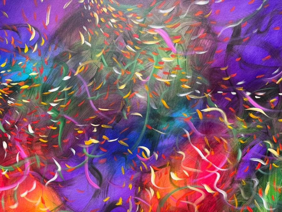 Gerrit Greve (1948-2024, Cardiff by the Sea, CA) Original Acrylic Painting On Canvas Titled 'Wonderment 5' 2014 Signed Verso 60 X 40 Estimate $2,400 - $3,000 (Retailed $13,300) [Photo 2]